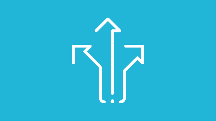 icône représentant 3 flèches allant vers le haut sur fond bleu